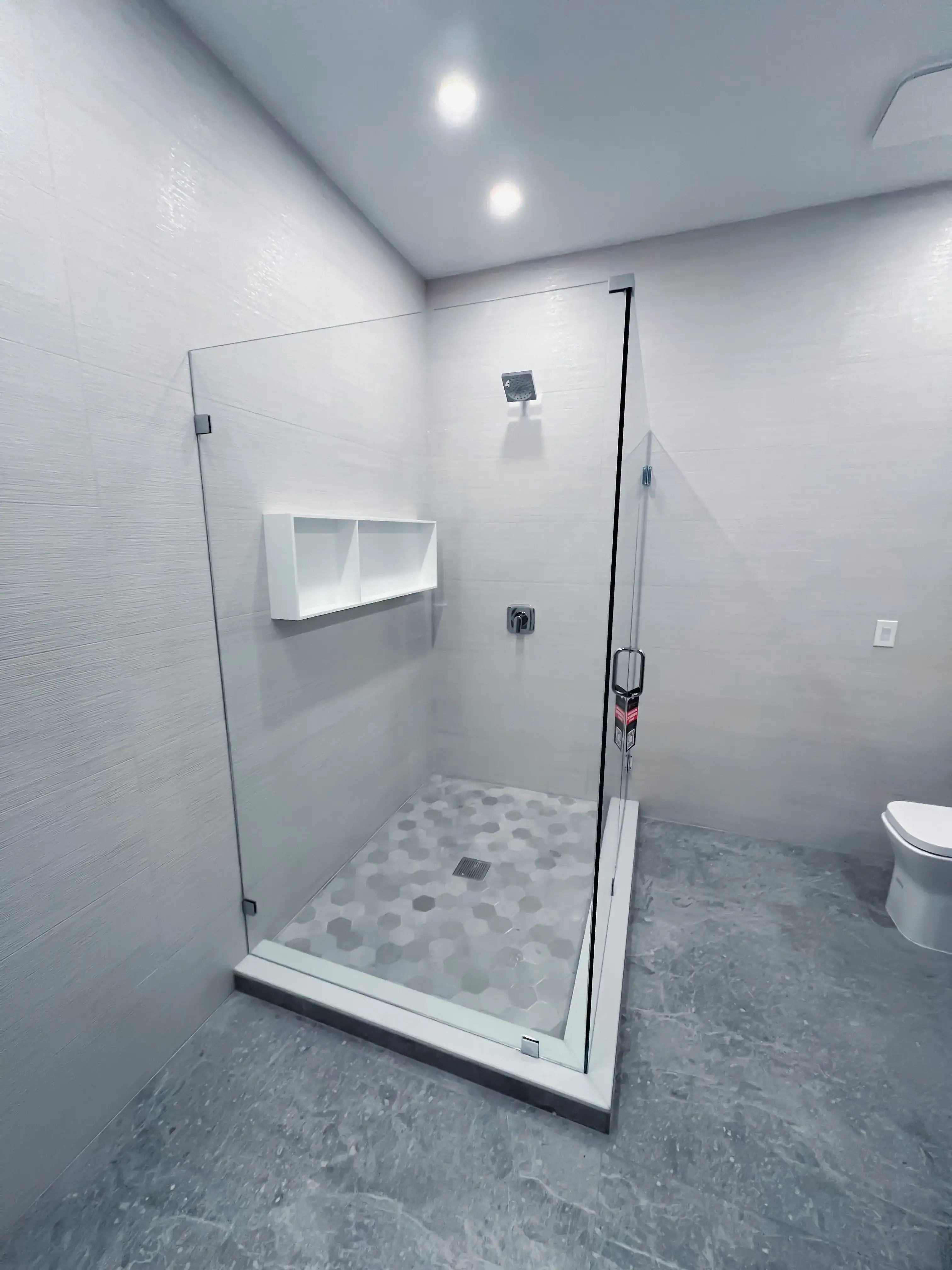 Shower Door 3/8” Clear Monolithic Tempered Glass