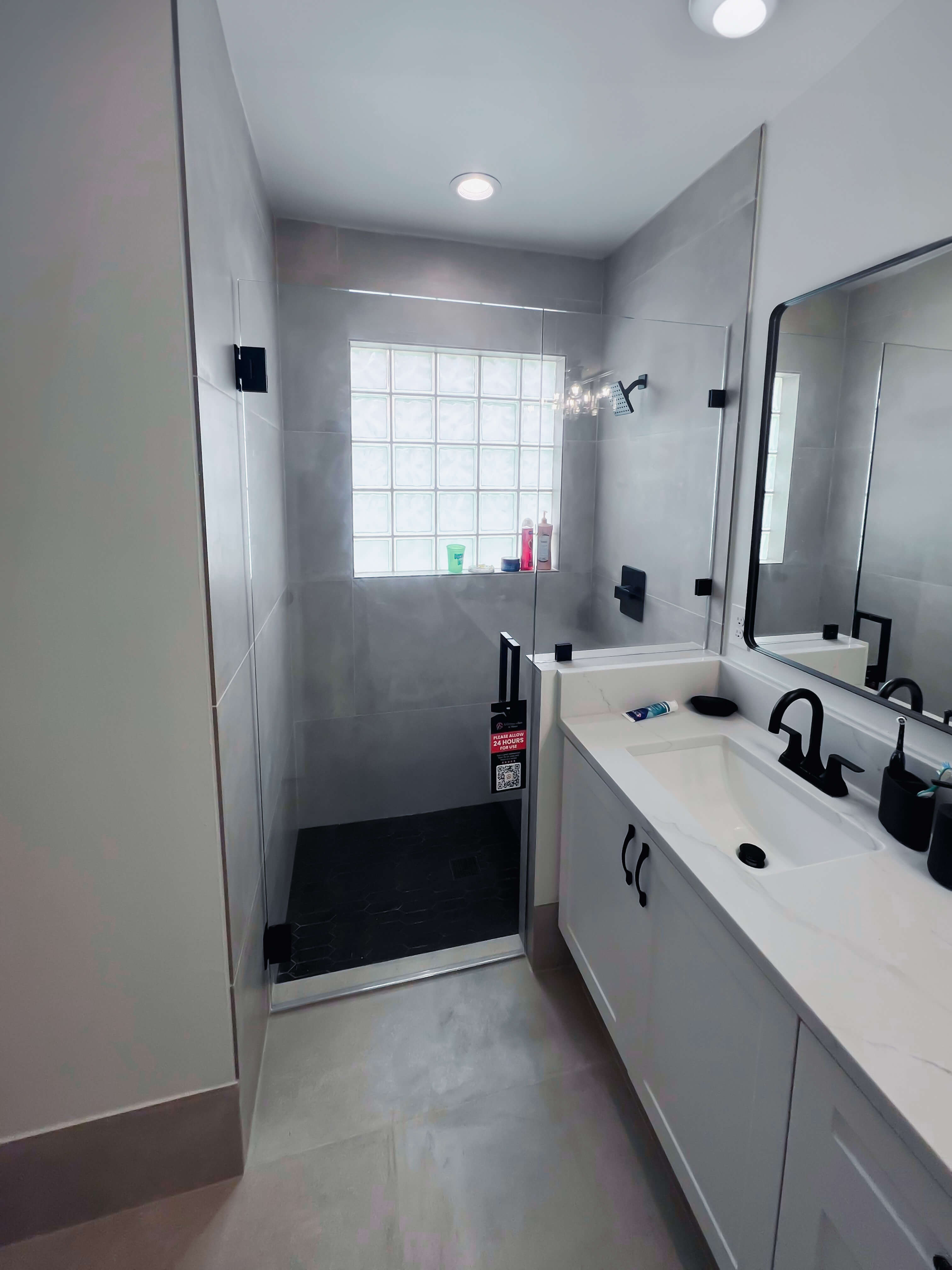 Shower Door 3/8” Clear Monolithic Tempered Glass