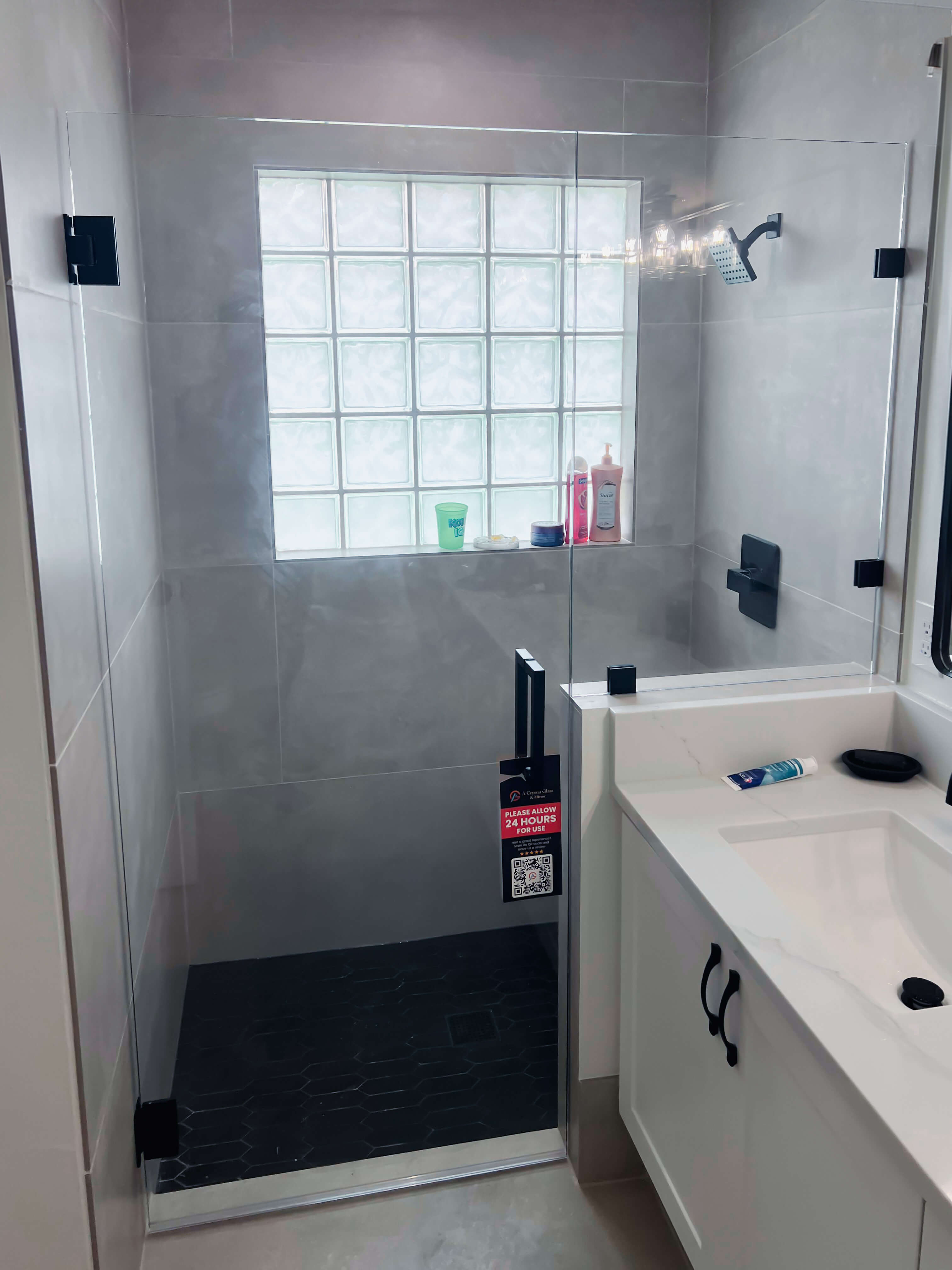 Shower Door 3/8” Clear Monolithic Tempered Glass