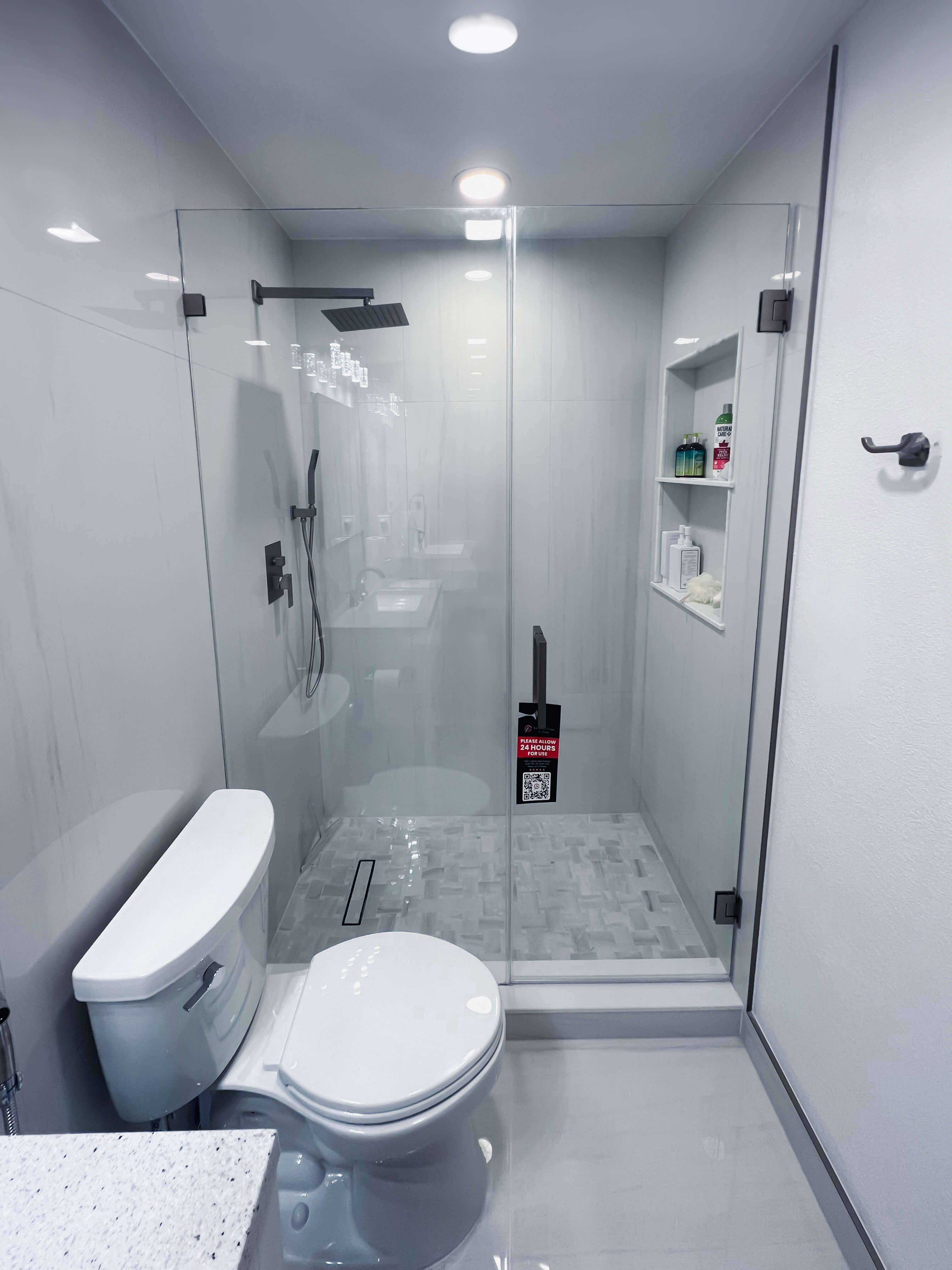 Shower Door 3/8” Clear Monolithic Tempered Glass