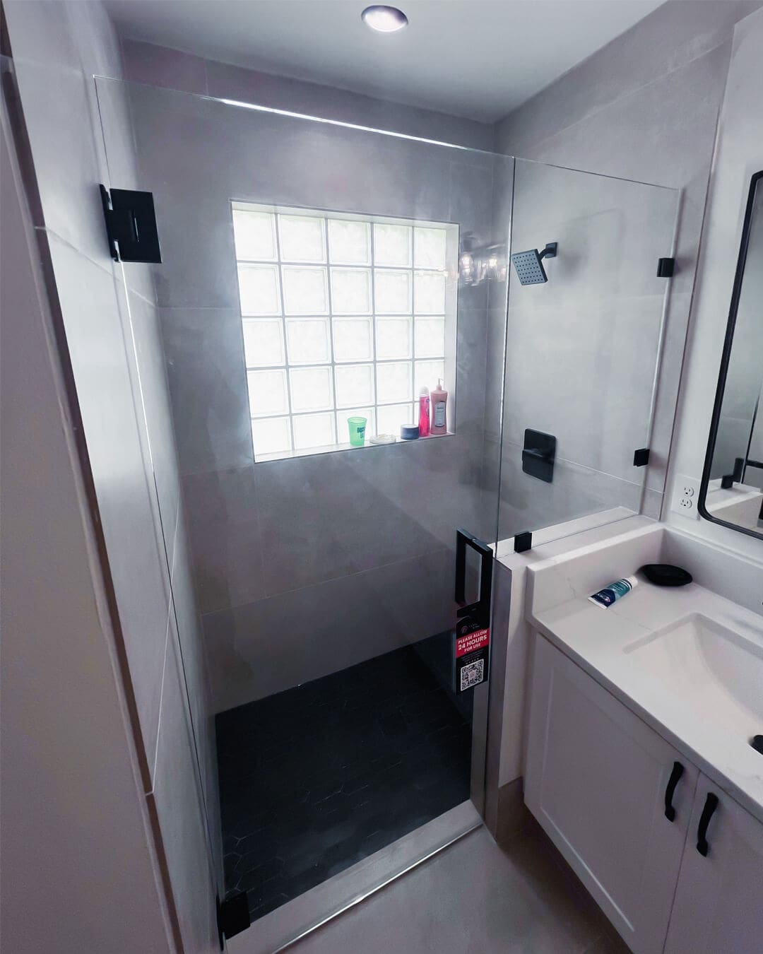 Shower Door 3/8” Clear Monolithic Tempered Glass