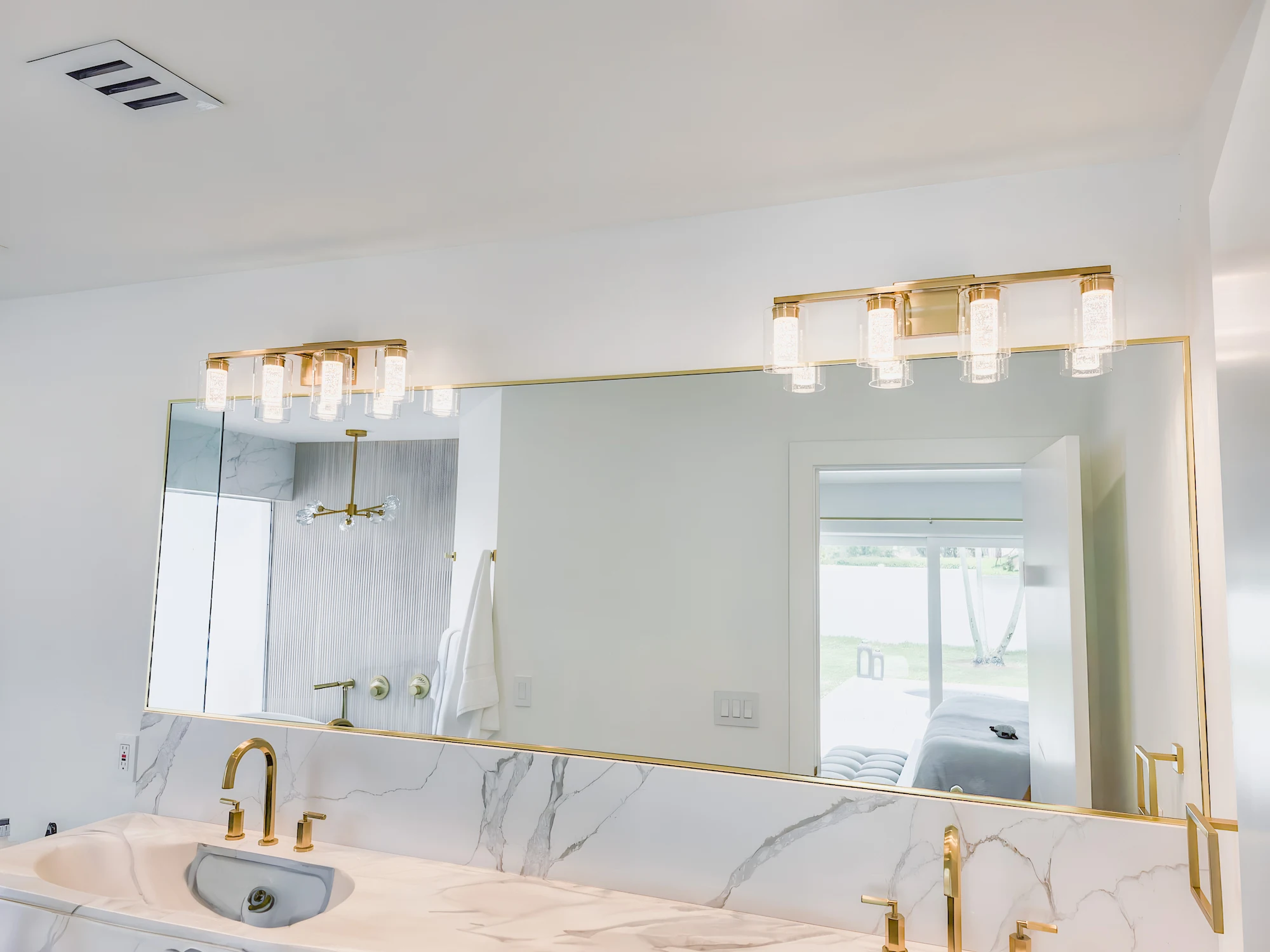 Shower Door and Mirror Lake Newport Village Way Residence