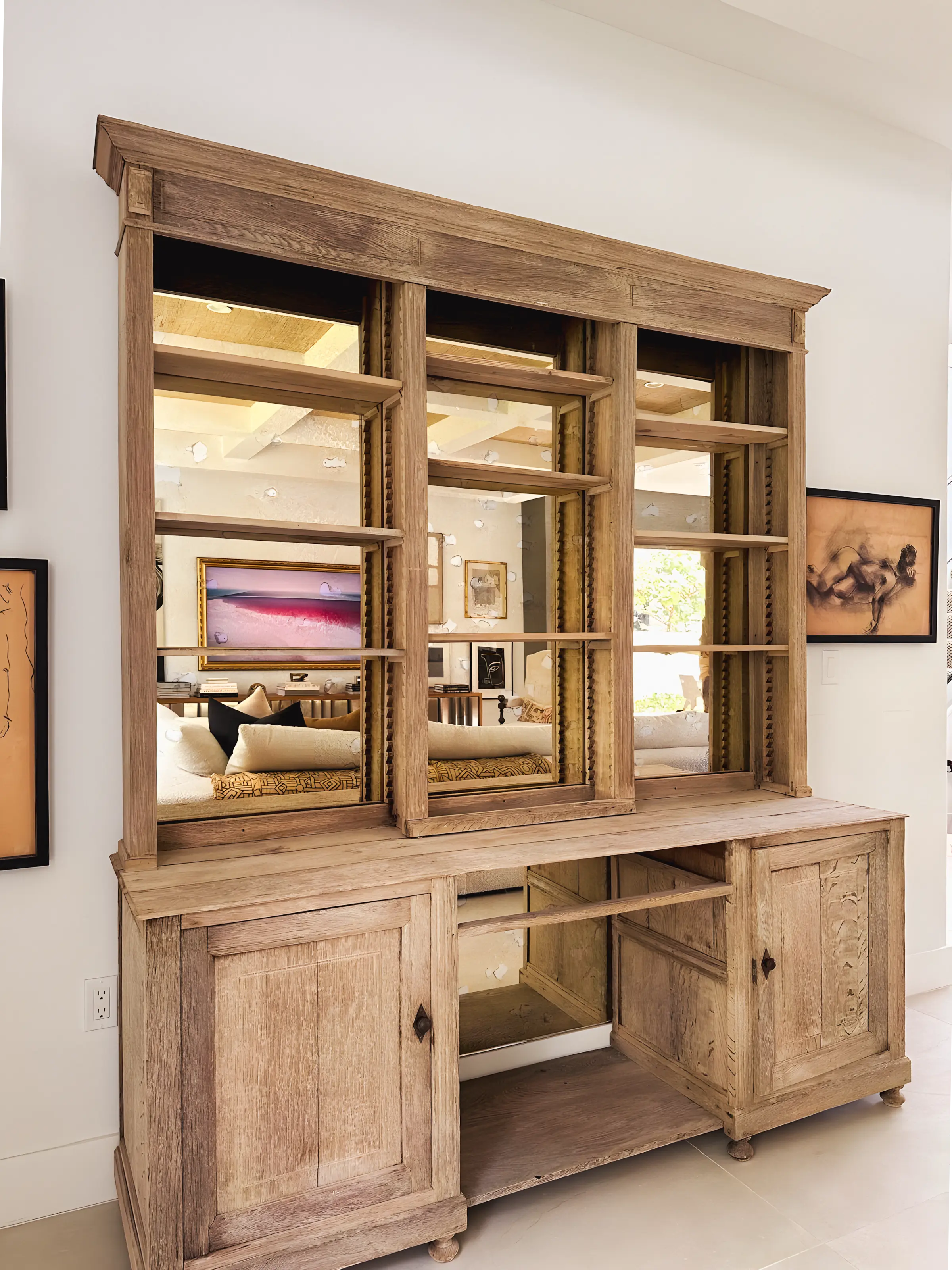 Antique Mirror in Silver Beach Residence