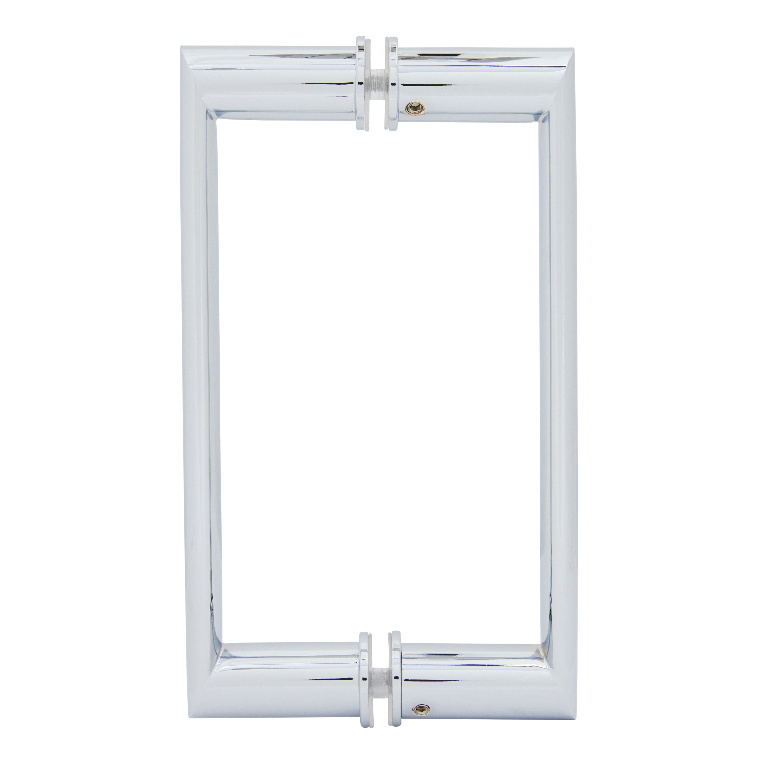 Shiny chrome glass frame with secure mounting hardware. Perfect for mirrors or decorative glass accents.