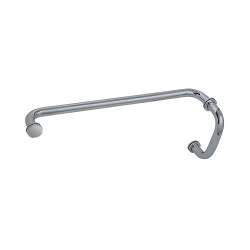 Stainless steel safety grab bar for bathrooms and showers.
