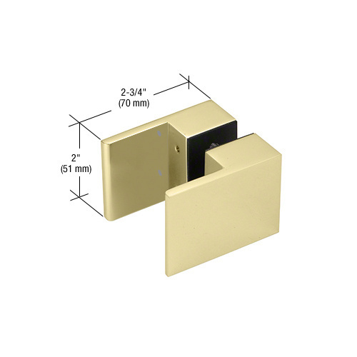 High-quality glass corner bracket for mirrors and glass panels.