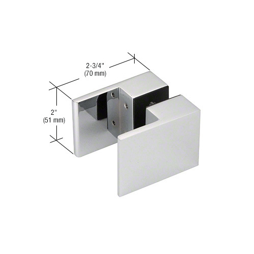 High-quality glass door lock, 2-inch width, 2-3/4 inch height, perfect for glass shower doors.