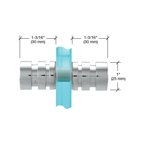 High-quality glass clamp for secure mirror mounting, durable stainless steel finish.