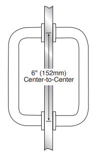 High-quality glass with 6-inch center-to-center spacing for elegant mirror installation.