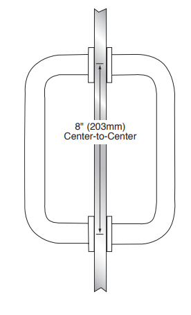 High-quality glass mirror with precise 8-inch center-to-center measurement, perfect for interiors.
