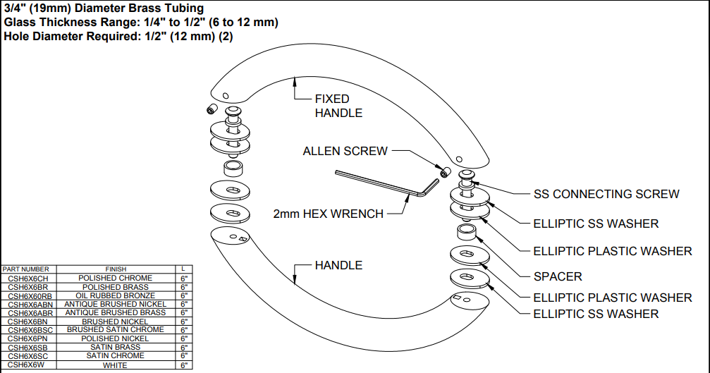 High-Quality Glass & Mirror Fittings.
