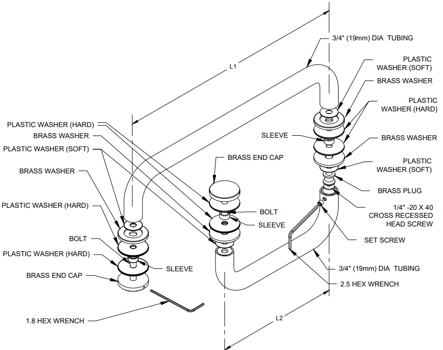 High-quality glass and mirror installation components.