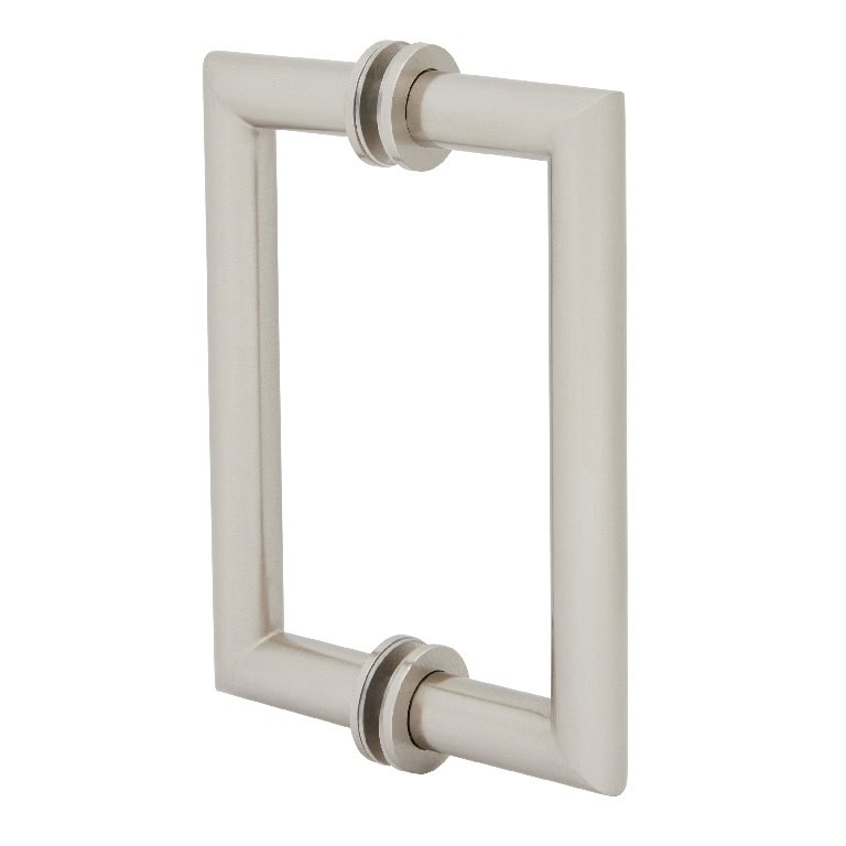 High-quality glass mirror frame with durable metal connectors for home decor.