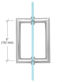 Elegant glass mirror frame with precise measurements for home decor.