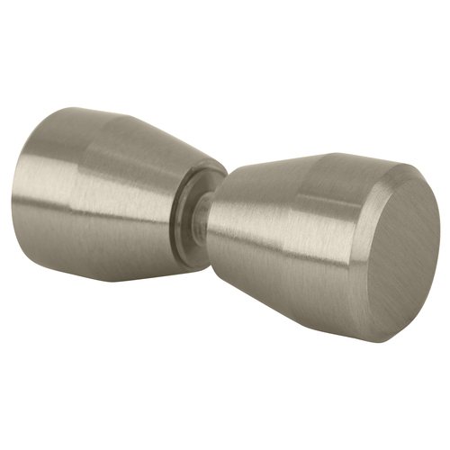 Stainless steel glass knob handle for doors and furniture.