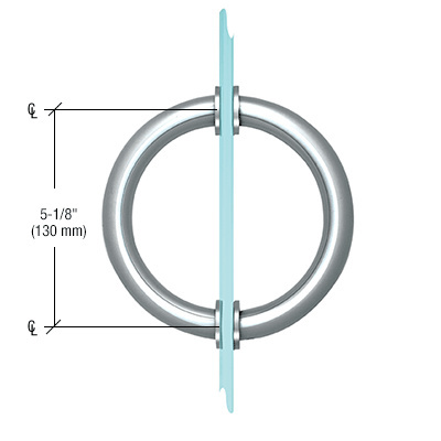 High-quality glass door handle with durable ring design for elegant style.