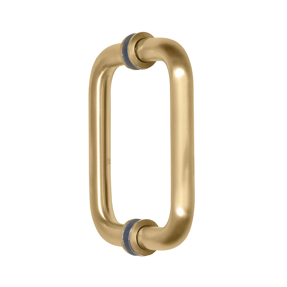 Elegant brass glass door handle for luxury home and commercial interiors.