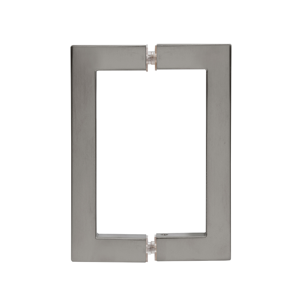 Modern stainless steel mirror frame for glass and mirror installation.