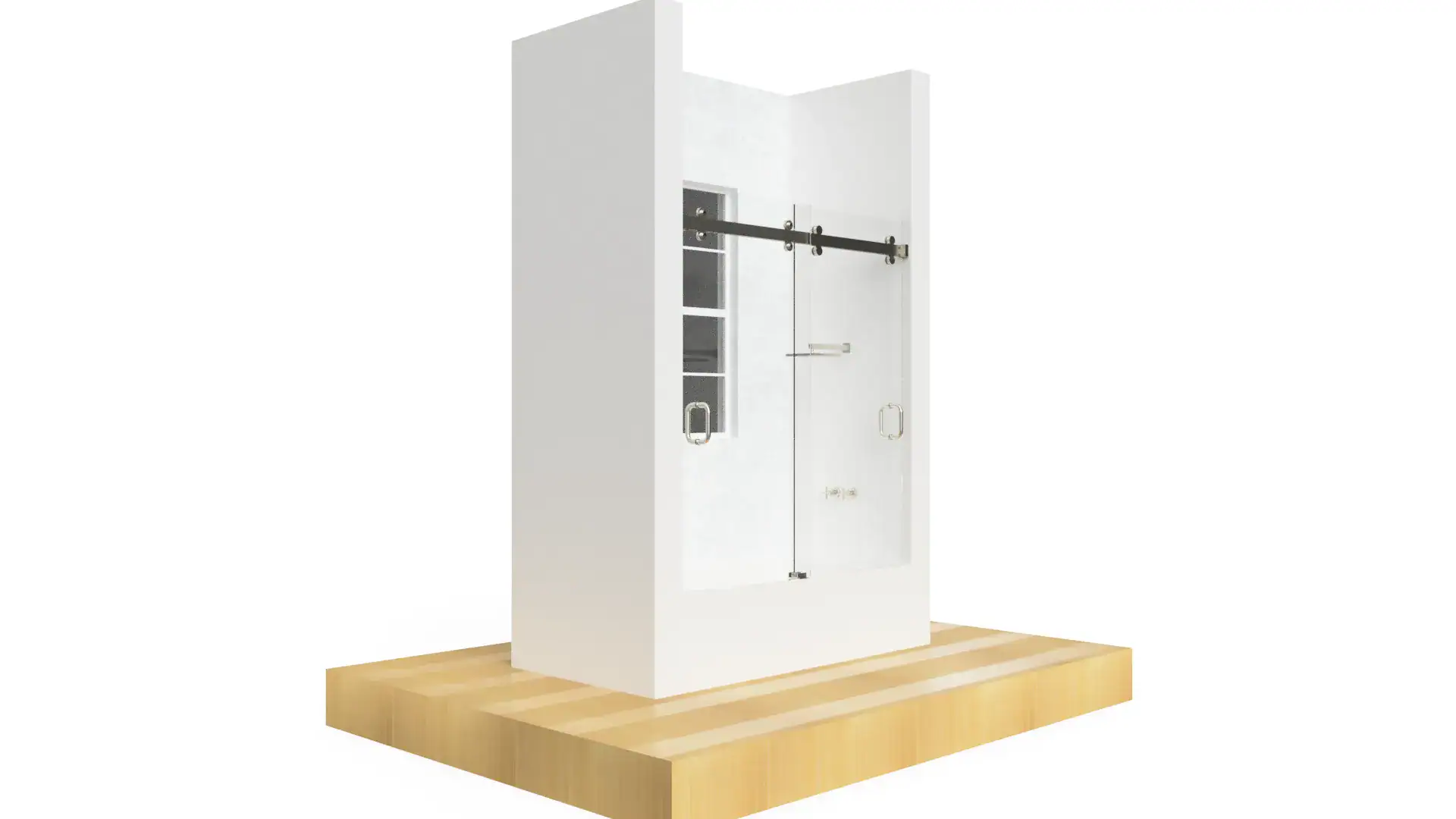 High-quality glass and mirror showcase for home or business aesthetics.