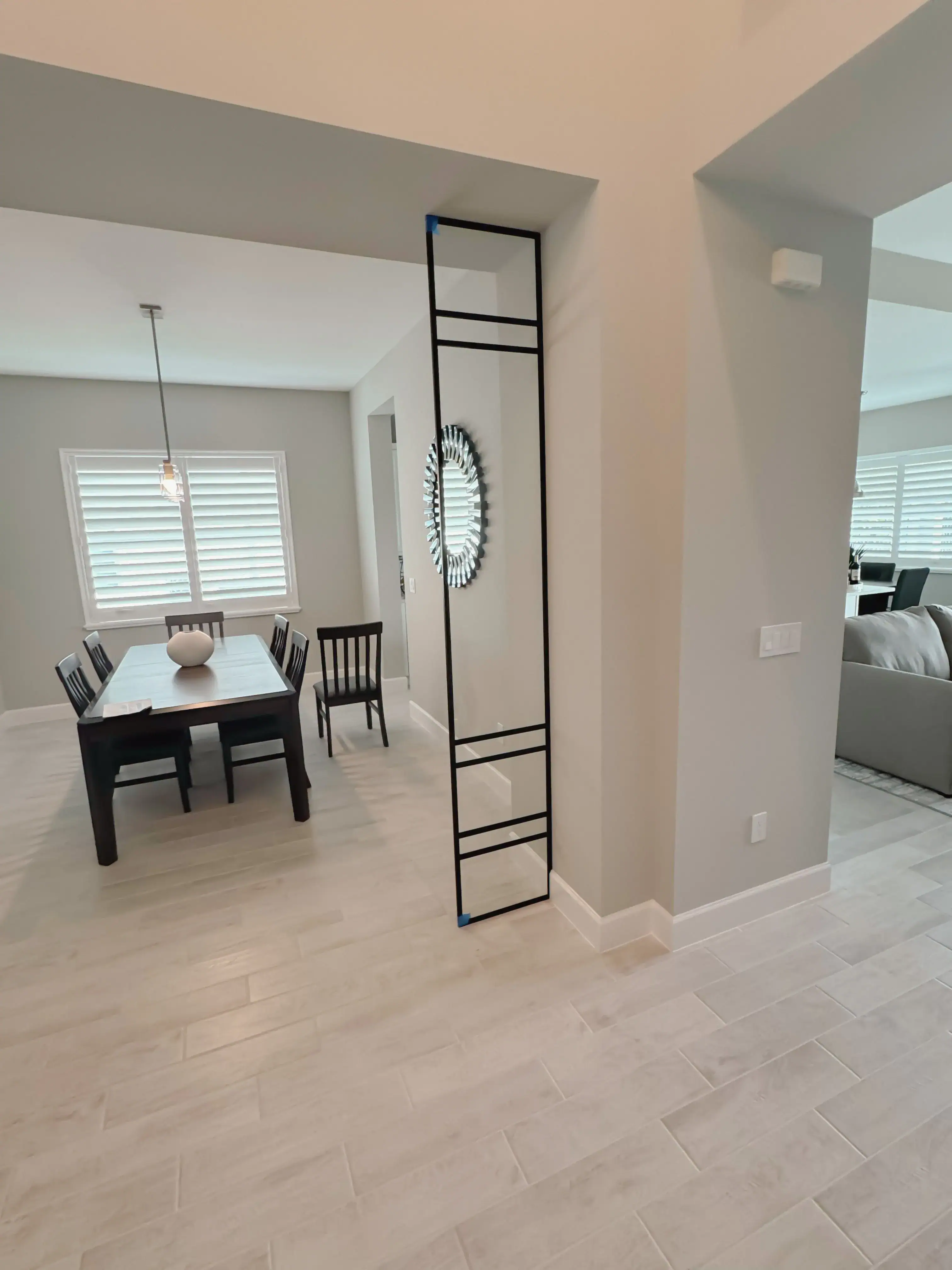 High-quality glass and mirror installation for interior design.