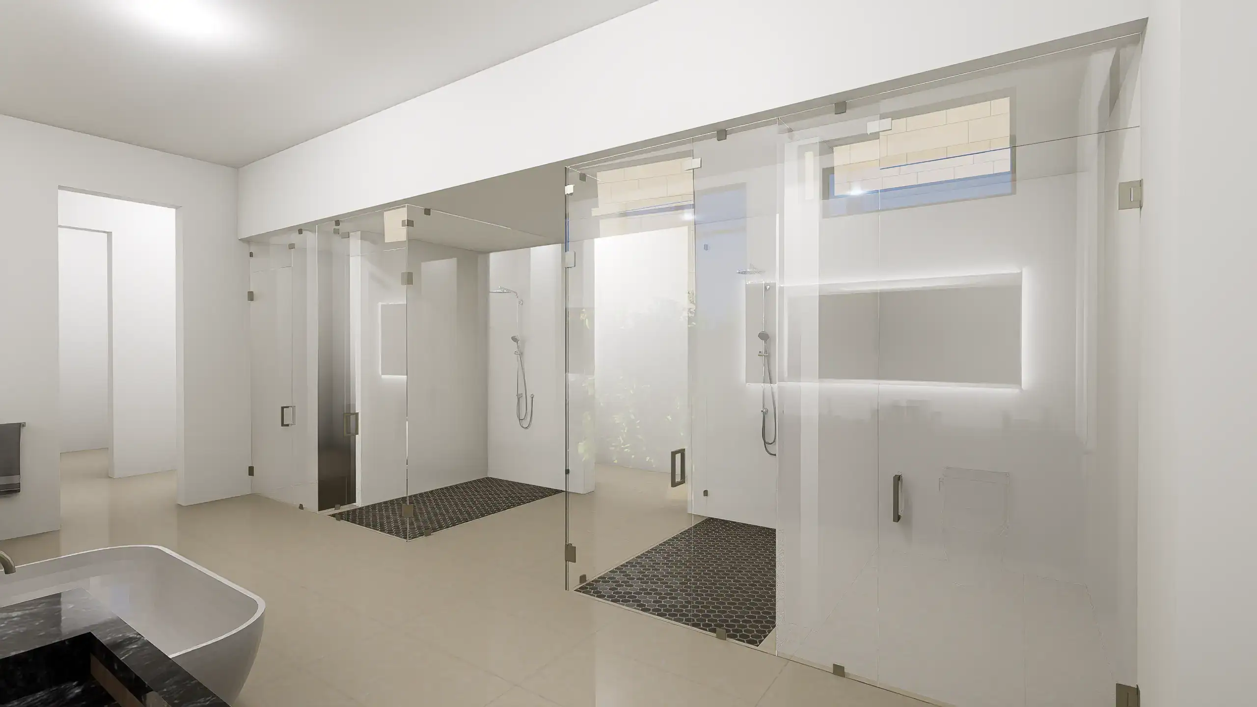 High-quality glass shower enclosures with sleek, modern design. Ideal for luxury bathrooms.