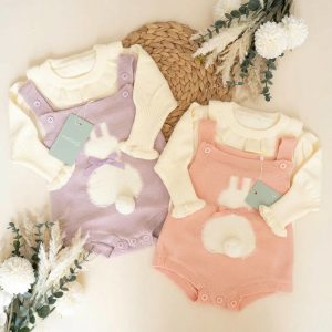 set tejido mameluco y blusa